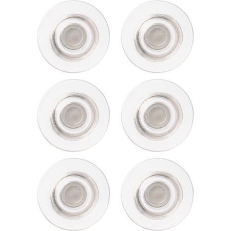 Quartet Magnets, 29/64 in. W, Clear, PK6 85391