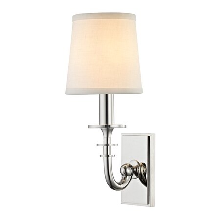Hudson Valley Lighting Carroll 1 Light Wall Sconce 5 In. Polished Nickel 8400-PN