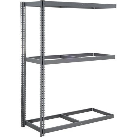 Global Industrial 3 Shelf, Heavy Duty Boltless Shelving, Add On, 60"W x 36"D x 72"H, No Deck B3164094