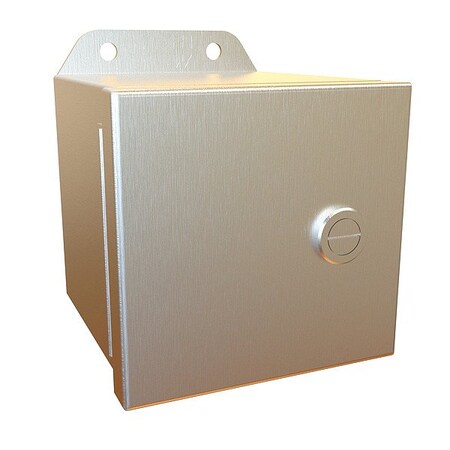 Hammond Latches Electrical Enclosure, 4 in H, 4 in D, 4 in W, 12, 13, 3R, 4, 4X, Stainless Steel EJ444SS