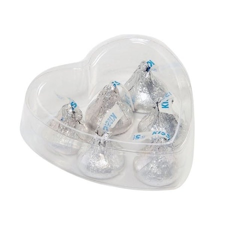 Nashville Wraps Clear 2 Piece Heart Box, Large 3x3x1, 6PK 1113