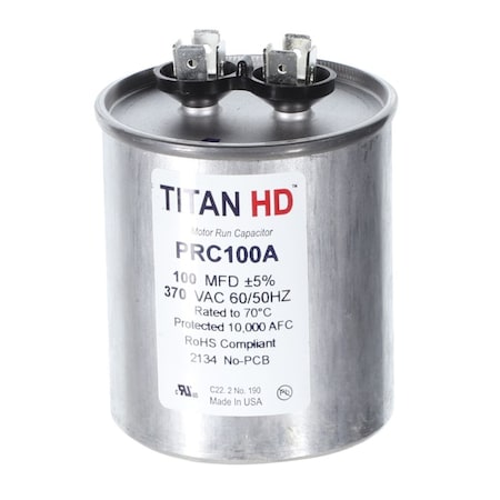 Diversitech TITAN HD 100MFD, 370V, ROUND PRC100A