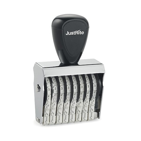 Justrite Numbering Stamp, NBR, 2 in Overall L 049042