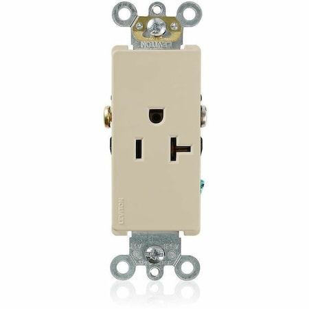 Leviton Commercial Grade Decora Receptacle, 20 Amp, 125 Volt 16351-I