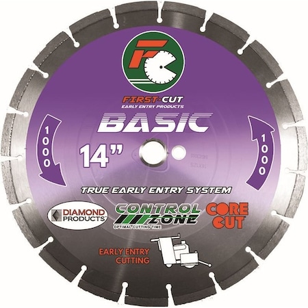 Diamond 10" X .110 X 1" BASIC1000 First-Cut Early Entry Blade With Triangle Knockout and Skid Plate 64271