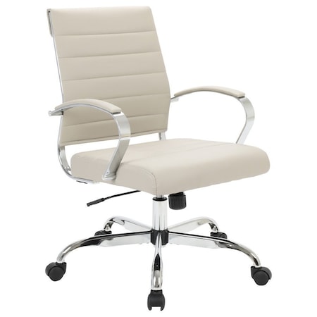 Leisuremod Benmar Leather Office Chair, Tan BO19TL