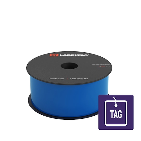 Labeltac Tear-Resistant Tag Stock 2in x 100ft LT4/LTPX, Blue LT207TAG