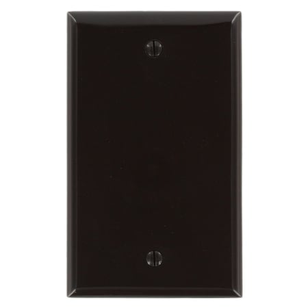 Leviton Blank Wallplate, Standard Size, Gang 1, Brown 80714