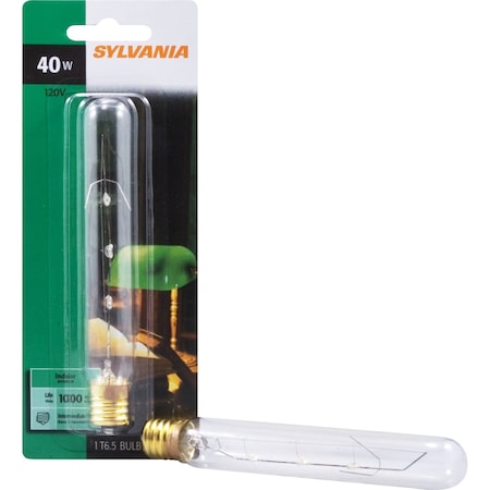 Ledvance/ Sylvania Incandescent T6.5 Bulb Shape Appliance Refrigerator Light Clear FinishIntermediate Base 40W 120V 40T6.5/CL/BL/6PK-120V/18152