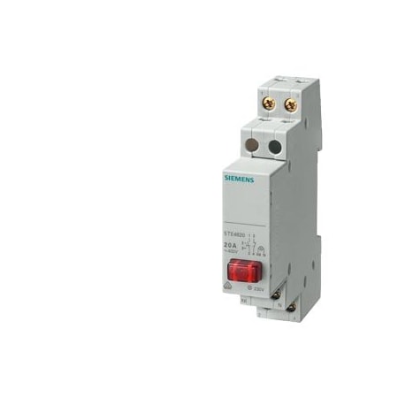 Siemens button, 2 NC 20 A 1 key red, Lamp 230 V 5TE4824
