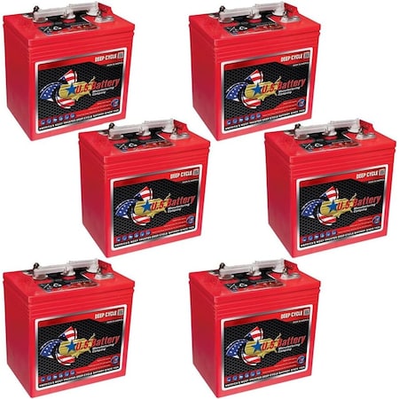 Us Battery 6V 251Ah Deep Cycle Flooded Battery Group GC2, 6PK US 145 XC2