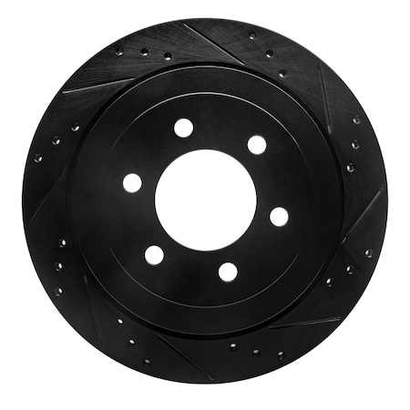 Dynamic Friction Co DFC Brake Rotor - Drilled and Slotted - Black 633-54205R