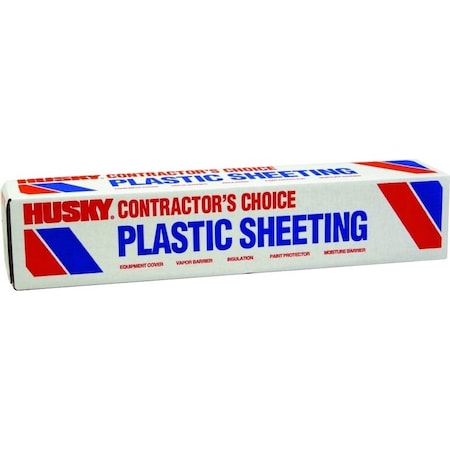Poly-America POLY-AMERICA SW403C No-Fold Painter's Sheeting, 100 ft L, 3 ft W, 4 mil Thick, Clear SW403C