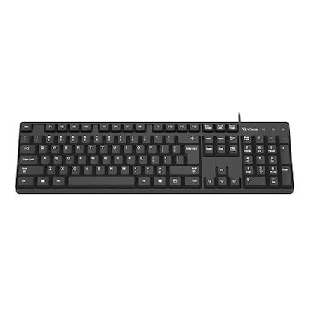 Viewsonic Wired Keyboard, Office or Home, Classic Design KU254