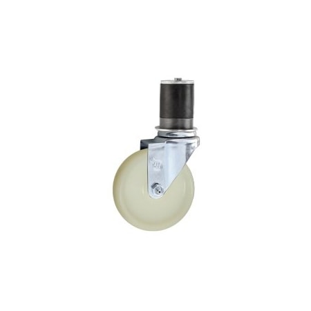 Service Caster 4'' SS Nylon Wheel Swivel 1-3/4'' Expanding Stem Caster SCC-SSEX20S414-NYS-134