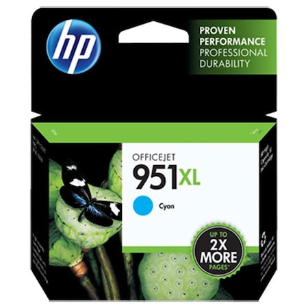 Hp 951XL High Yield Cyan Original Ink Cartridge, 1,500 Yield CN046AN