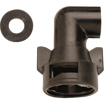 Teejet 90 Degree Fitting for TurfJet Wide-angle Flat Fan Spray Nozzles QJ4676-90-1/4-NYR