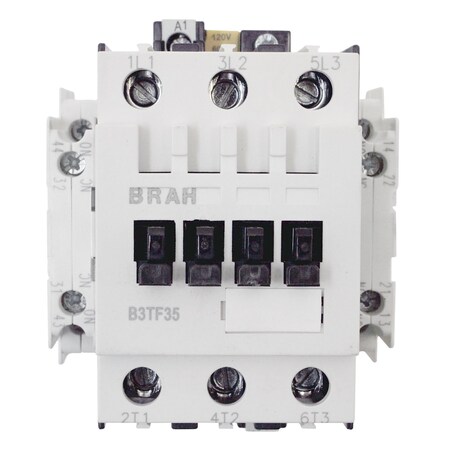 Brah Electric , Direct Replacement 38A 600V 3P with 110/120VAC Closing Coil for World Series Contactor 3TF35 B3TF35