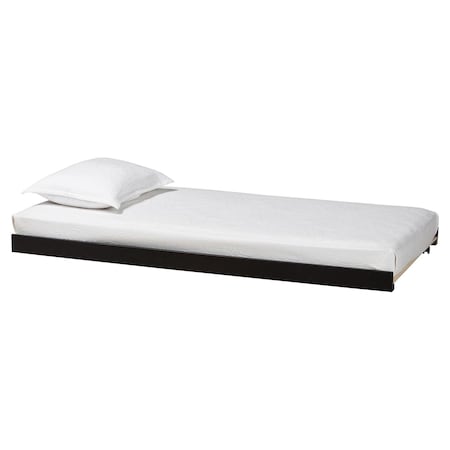 Baxton Studio Lucera Trundle - Underbed Low-Profile Rolling Base for Daybeds and Guest Rooms, Twin, Black 263-14374-ZORO