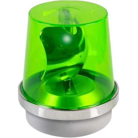 Edwards Signaling Warning Light, Green, 40W Halogen, 120V AC, 75 FPM, 6 in Dia., 1/2 in NPT Pipe 52G-N5-40WH