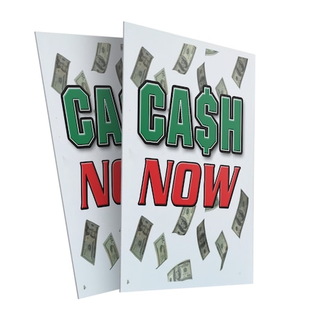 Signmission Cash Now, Plastic Signs Only 24 Inch x 36 Inch, Corrugated Plastic, 2PK CSB-2436-2PACK-Cash Now