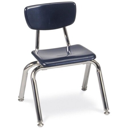 Virco 3000 Series 12" Classroom Chair, Preschool - 1st Grade with Nylon Glides - Red Seat 3012