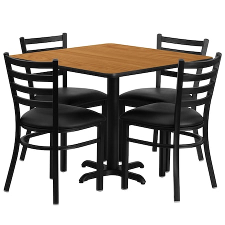 Flash Furniture Square Natural Laminate Table, Laminate Top, Wood Grain HDBF1015-GG