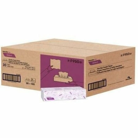 Cascades Pro Select 2 Ply Facial Tissues, 100 Sheets, 30 PK F950