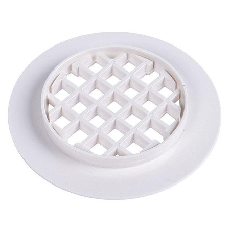 Oatey Replacement Shower Drain Strainer, Snap-In, Round, 4-1/4 in Dia, 1/4 in H, Plastic, White 42136
