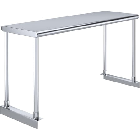 Amgood Stainless Steel Single Overshelf for 36 in. Long Prep Table. 12 in. x 36 in. x 18 in. SOS-1236-Z