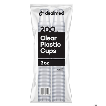 Dealmed Cup Plastic 3 oz. Clear, 200PK 781233