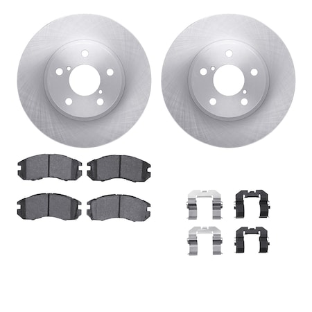 Dynamic Friction Co DFC Brake Rotor with 5000 Brake Pads and Hardware Kit 6512-13069