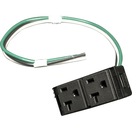 Wiremold Duplex Receptacle, Black, PVC RC37REC