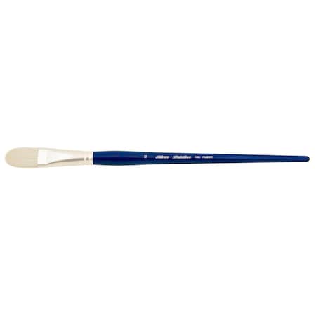 Silver Brush Bristlon Brush, Filbert, Long Handle, Size 12 1903-12