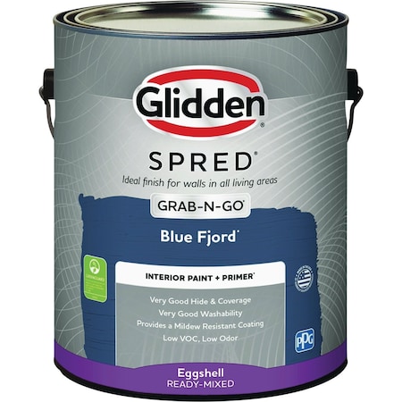 Glidden Spred Interior Grab-N-Go Paint + Primer Eggshell Paint Blue Fjord 1 Gal. GLSIN50BFJ/01