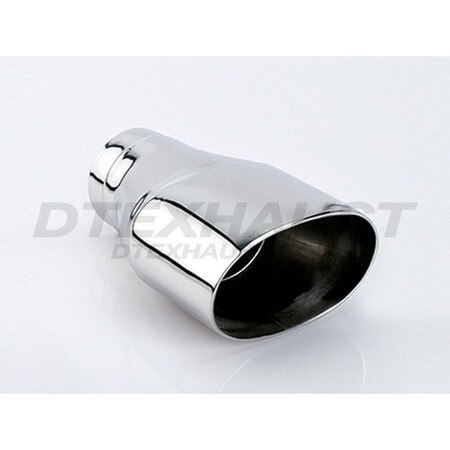 Different Trends OVAL ROUND DOUBLE WALL SS EXHAUST TIP 3.00IN ID / 5.50INX3.50IN OD DT-30065-8