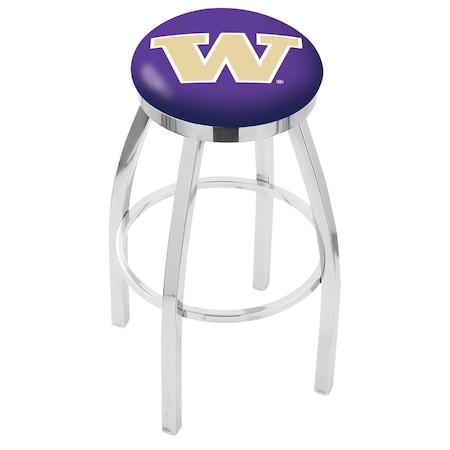 Holland Bar Stool Co 25" Chrome Washington Swivel Bar Stool, Accent Ring L8C2C25WashUn