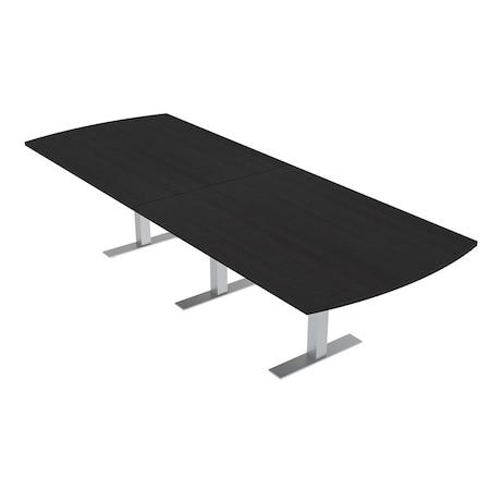 Skutchi Designs 10 Person Conference Table With Power Unit | 10' Arc Rectangle Table | Harmony Series HAR-AREC-48X120-T-U999ST19-NA