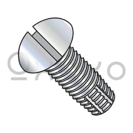Oxoxo 6-32X1/4 Slotted Round Thread Cutting Screw Type F Fully Threaded Zinc And Bake, 1500PK 388740