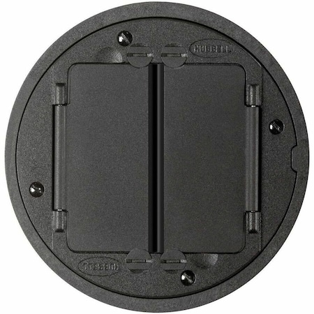 Hubbell Wiring Device-Kellems Box Cover, Floor Box Type, 2 Gang, Aluminum S1TFCBL