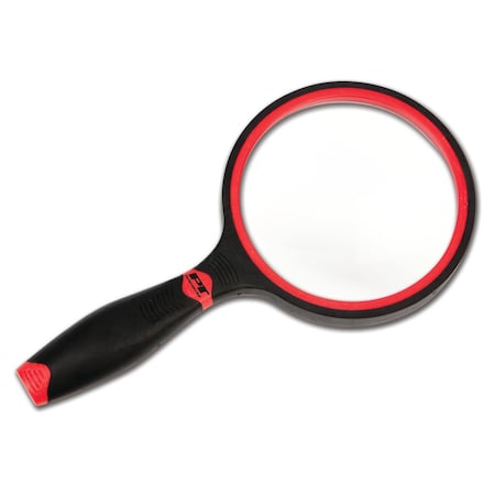 Perform Tool Magnifying Glass 3X Glass Lens; 41/2 In Lens Diameter; 10 In Overall Length; Rubber Grip Handle W15032