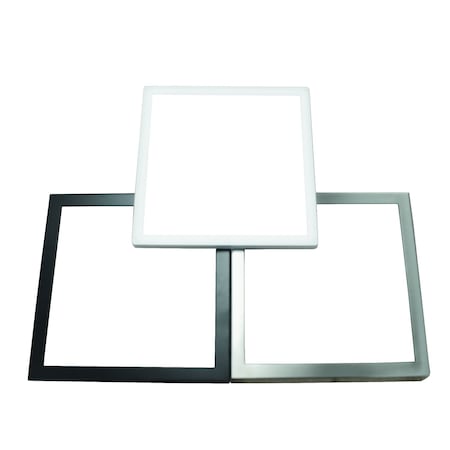 Gt-Lite 7.5" Square 1050 Lumen LED Flat Panel Wht/Blk/Nickel Flush Mount, 5 CCT Dimmable CRI 80, E26 Adapter GT-F7SWBN-6PK