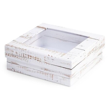Nashville Wraps Distressed Wood Rigid Window Box, Medium 5.75x5.75x2in, 24PK 611BDW