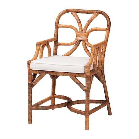 Bali & Pari Alondra Natural Rattan Dining Arm Chair 264-14384-ZORO
