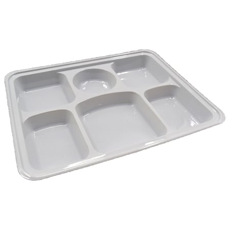 Rdi Plastic 6 Compartment Rectangle Plates 200cs, 200PK PLT-PS-6 C