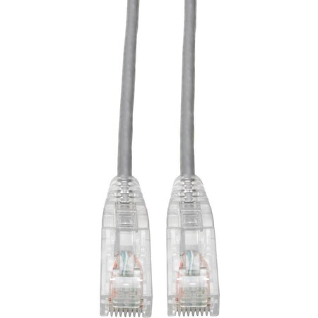 Eaton Tripp Lite Series Cat6 Gigabit Snagless Slim UTP Ethernet Cable RJ45 M/M, PoE, Gray, 7 ft. N201-S07-GY