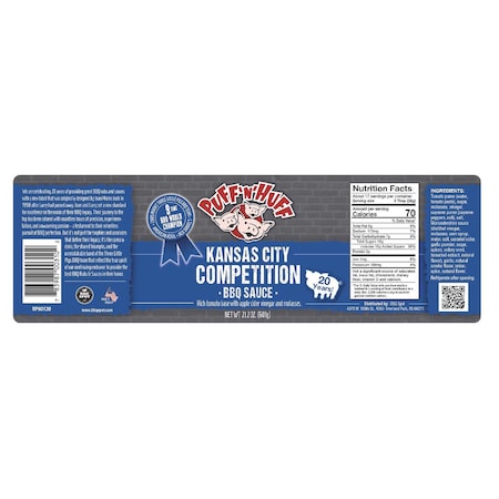 Three Little Pigs KC Competition BBQ Sauce 21.2 oz OW00310