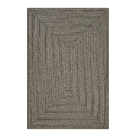 Homespice Decor 10 x 10 in. Rectangular Smoke Ultra Durable Braided Rugs, Grey 621634