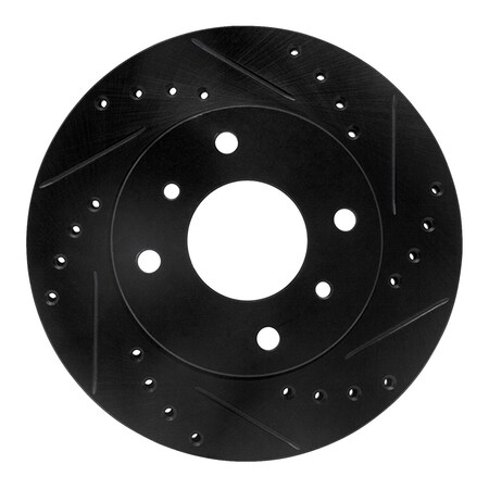 Dynamic Friction Co DFC Brake Rotor - Drilled and Slotted - Black 633-67028R