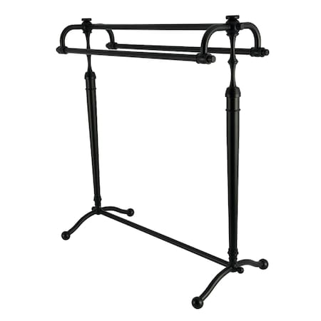 Kingston Brass 28" Freestanding Pedestal 3-Tier Towel Rack, Matte Black SCC2260